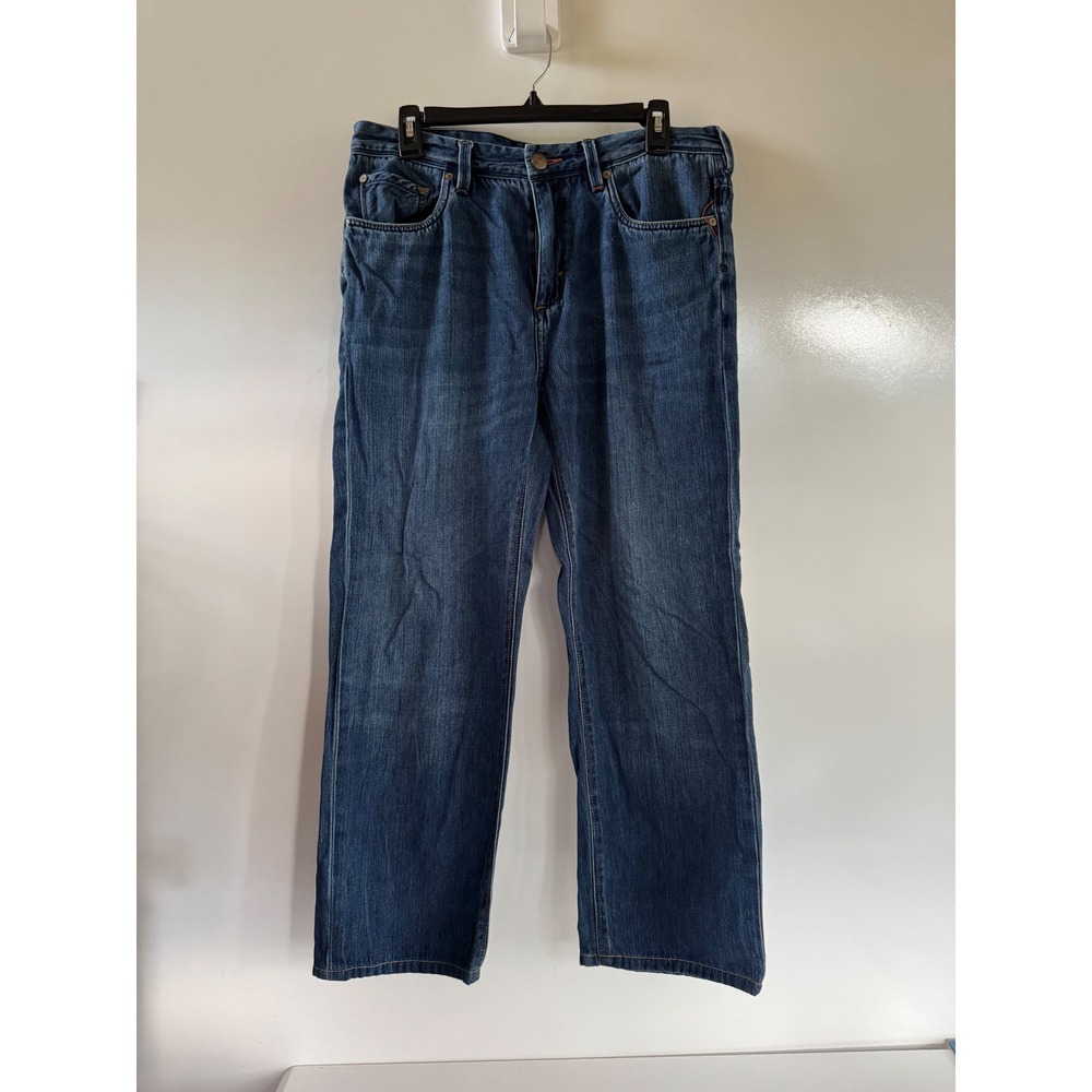 Tommy Bahama Standard Fit Jeans Mens 34x30 Medium Wash Blue Denim Cotton Tencel
